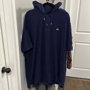 Lacoste short sleeve hooded shirt